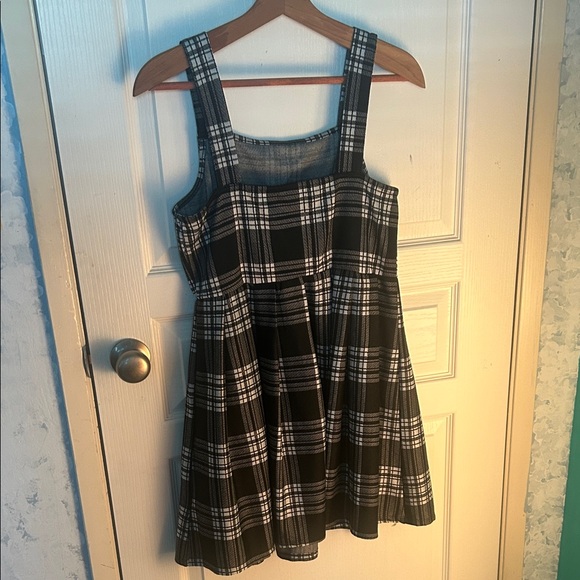 Ultra Flirt Black and White Plaid Dress - Picture 2 of 3